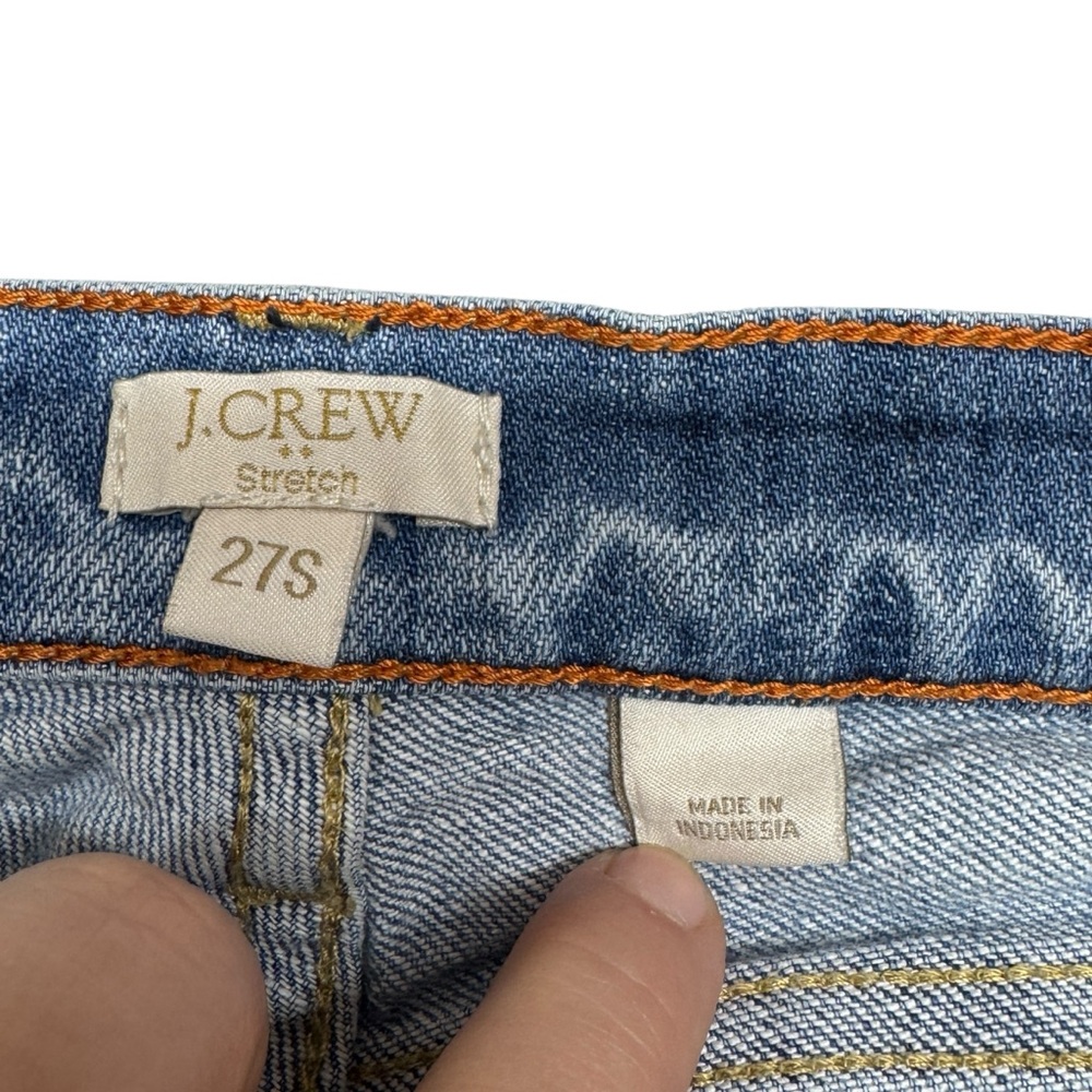 J Crew Stretch Straight Leg Low Rise Jeans Pants Womens 27S (waist meas 30) - Picture 3 of 10